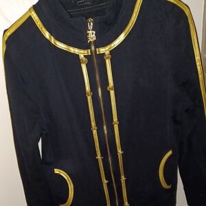 BCBGMaxAzria Black and Gold Track Jacket And Pant